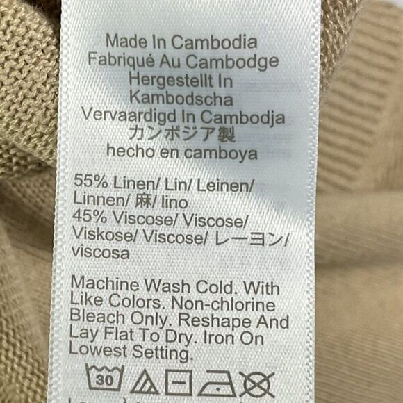 NWT J. Crew Factory Linen-blend curved-hem sweater, XL, style BH042 - Picture 9 of 11